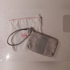 Coach Gray Wristlet